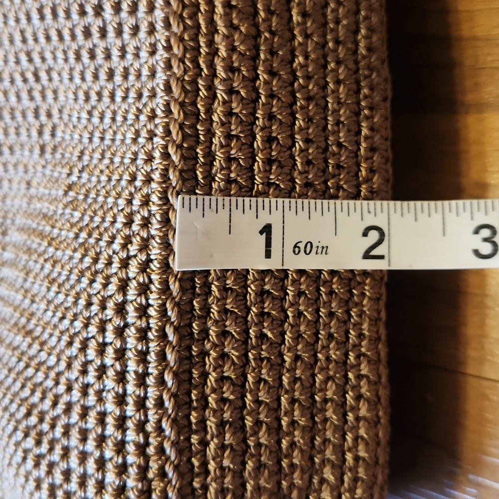 The Sak Taupe Brown Woven Crochet Shoulder Bag - Picture 9 of 15